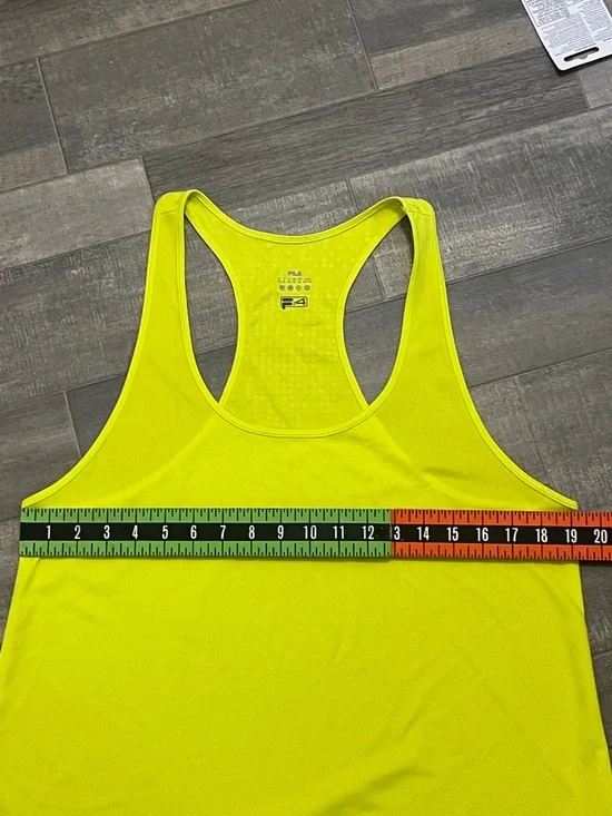 FILA Neon Yellow Racerback Performance Tank - Picture 4 of 5